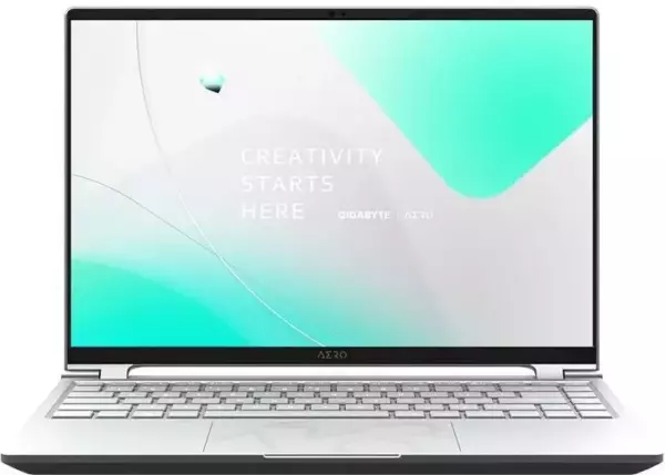 Ноутбук Gigabyte Aero 14, 14", OLED, Intel Core i7 13700H, LPDDR5 16ГБ, SSD 1024ГБ, NVIDIA GeForce RTX 4050 для ноутбуков 6ГБ, серебристый (bmf-72kzbb4sd)