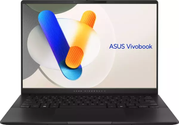 Ноутбук Asus VivoBook M5406NA-QD109, 14", OLED, AMD Ryzen 5 7535HS, LPDDR5x 16ГБ, SSD 1024ГБ, AMD Radeon 660M, черный (90nb1493-m006b0)