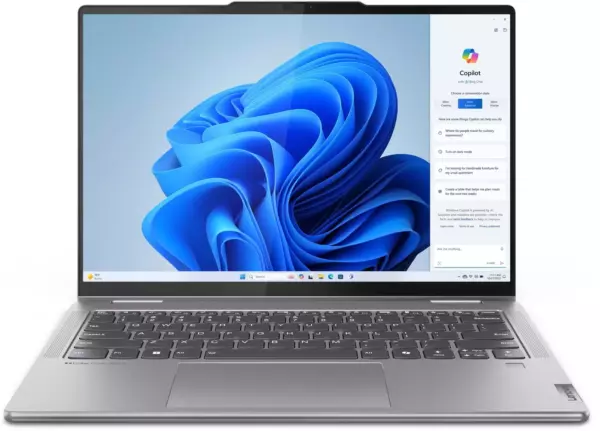 Ноутбук Lenovo Yoga 7 14AHP9, 14", IPS, AMD Ryzen 7 8840HS, LPDDR5x 16ГБ, SSD 1024ГБ, AMD Radeon 780M, темно-серый (83dk006rrk)