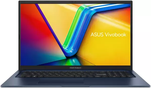 Ноутбук Asus VivoBook X1704VA-AU473, 17.3", IPS, Intel Core i7 1355U, DDR4 16ГБ, SSD 512ГБ, Intel Iris Xe graphics, синий (90nb10v2-m00ft0)