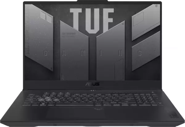 Ноутбук Asus TUF Gaming FA707NU-HX070, 17.3", IPS, AMD Ryzen 5 7535HS, DDR5 16ГБ, SSD 1024ГБ, NVIDIA GeForce RTX 4050 для ноутбуков 6ГБ, серый (_90nr0ef5-m00430)