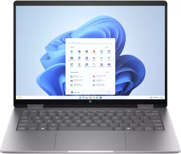 Ноутбук HP Envy x360 14-fa0005ci, 14", IPS, AMD Ryzen 5 8640HS, LPDDR5 16ГБ, SSD 512ГБ, AMD Radeon Graphics, серебристый (a16k1ea)